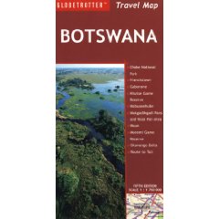 Carte routire et touristique du Botswana
