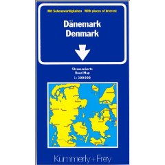 Carte routire du Danemark