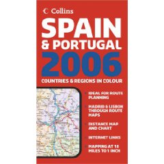 Carte routire du Portugal et de l'Espagne